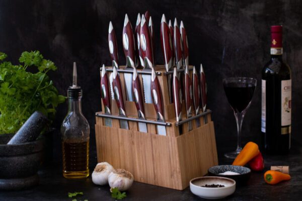 flint and flame classic series 20 piece knife block set