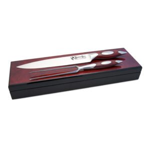 2 piece classic series carving set in wood box